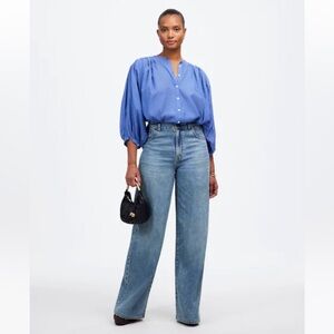 Madewell Curvy Superwide-Leg Jeans in Billings Wash: Airy Denim Edition 31